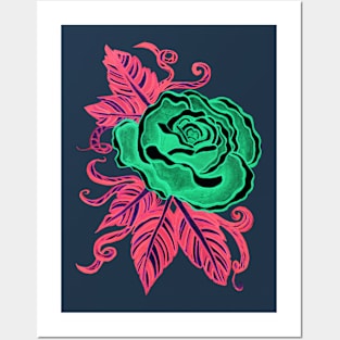 Rose Inverted Posters and Art